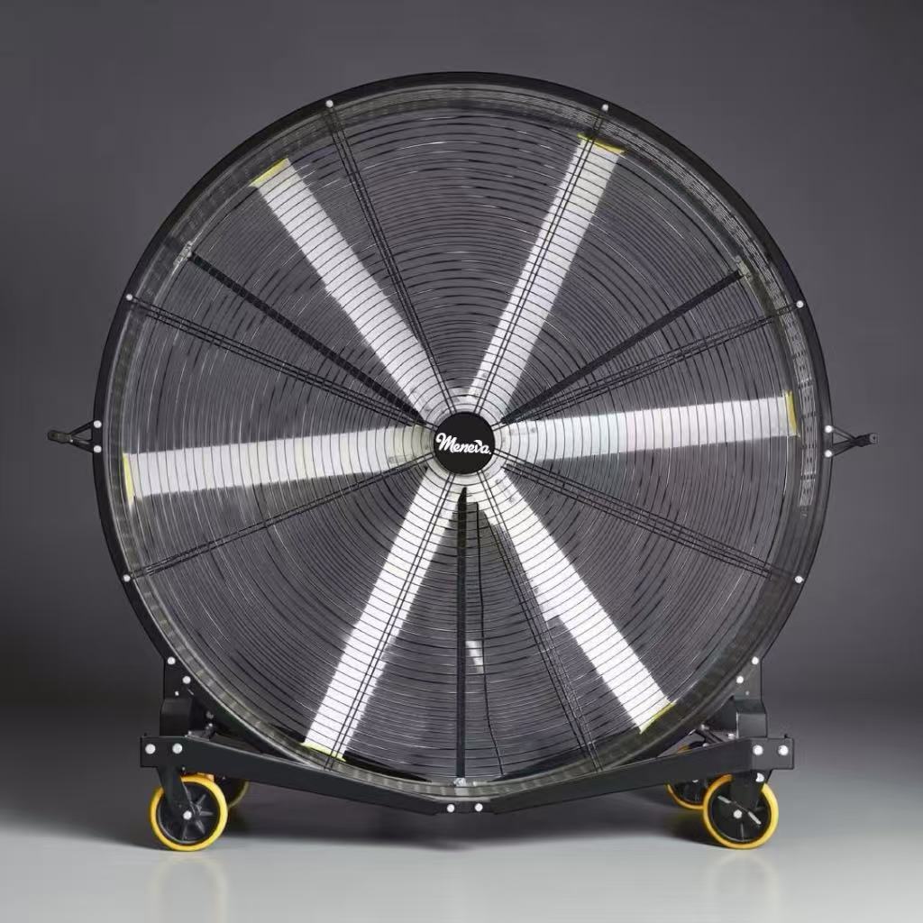 NEW !! Meneva HVLS PMSM BLDC 78" Portable Drum Fan