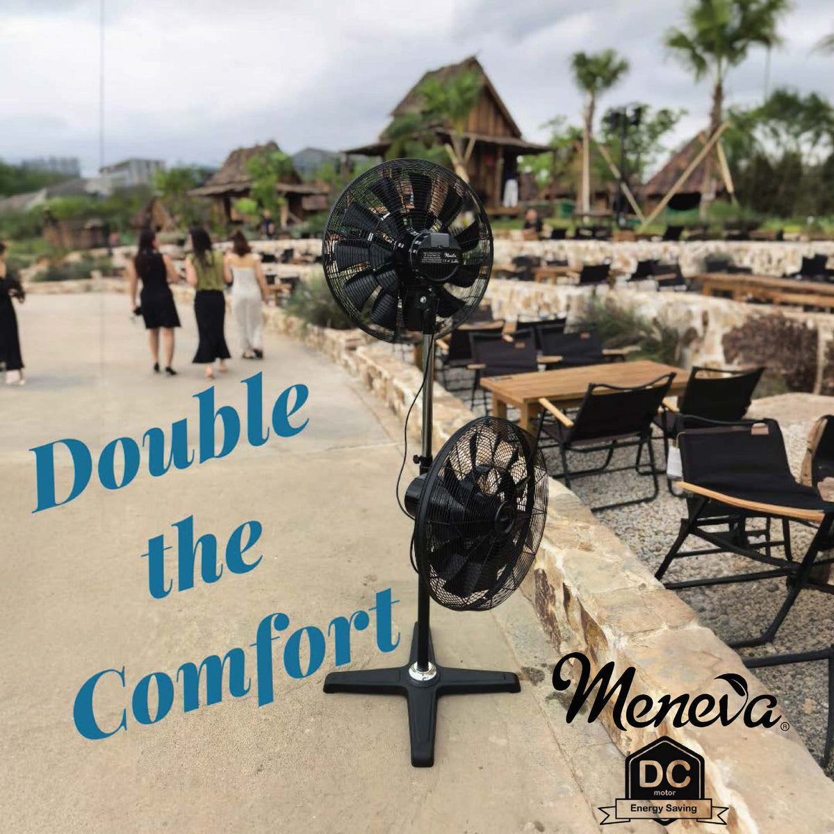 Meneva BLDC 18"                                Double Head Fan